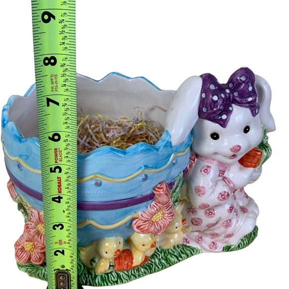 Ceramic chick Easter plantar vase or candy dish home decor - Picture 6 of 8